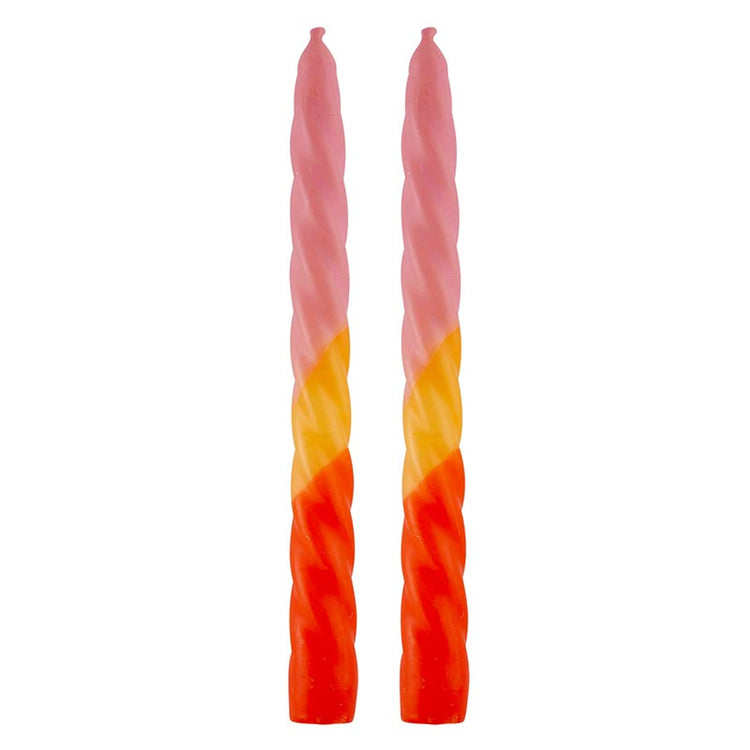 Taper Candle - Pink/Yellow/Orange