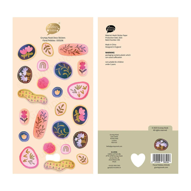 Floral Pebbles Sticker Sheet