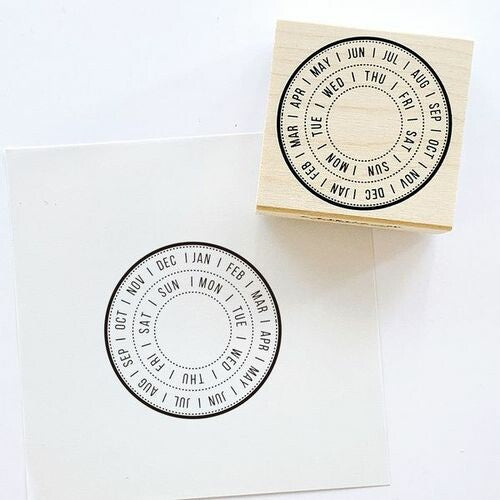 Circular Calendar Journal Stamp