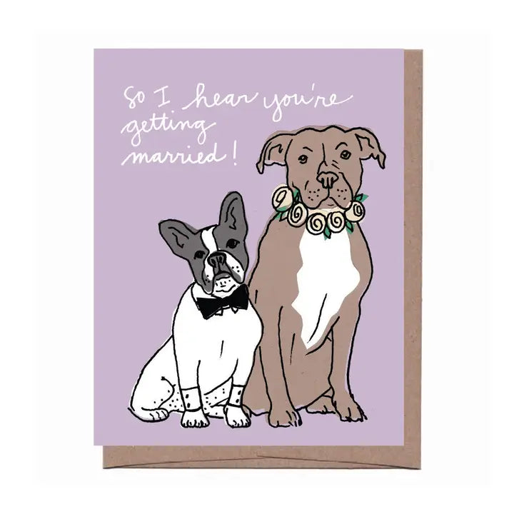 Wedding Dogs Greeting Card