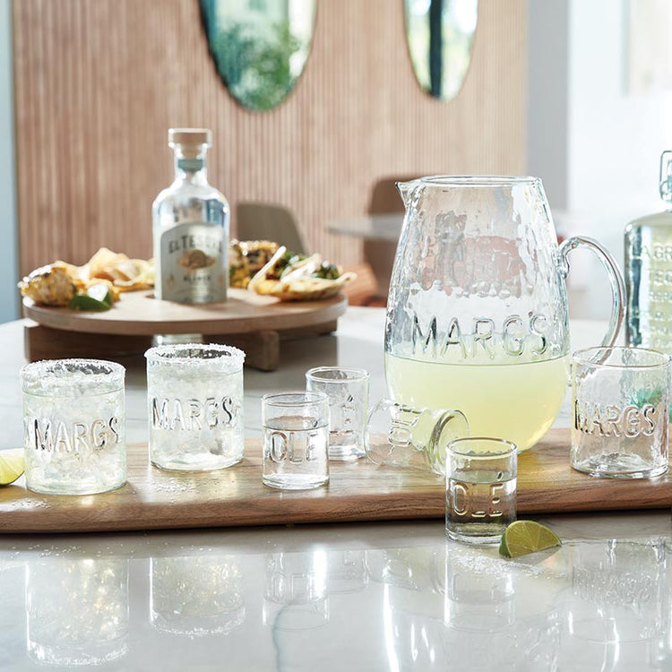 Margs Hammered Drinking Glass