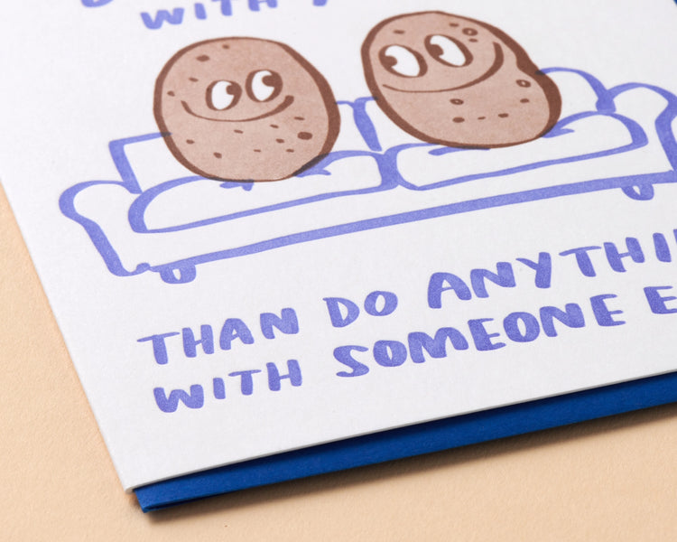 Couch Potatoes Love Greeting Card
