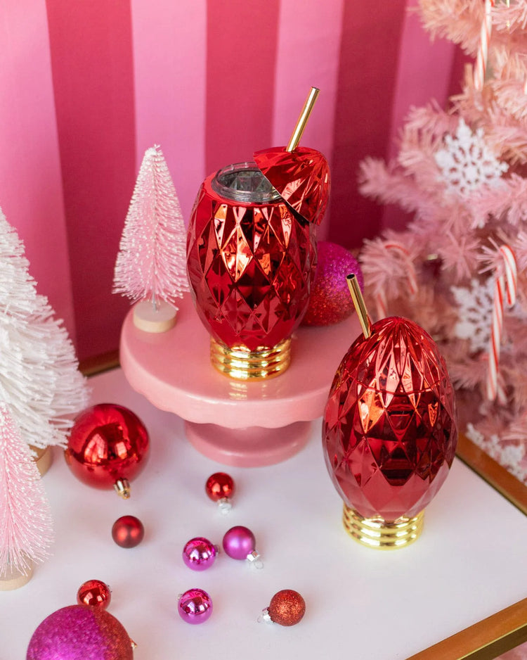 Vintage Holiday Lightbulb cup