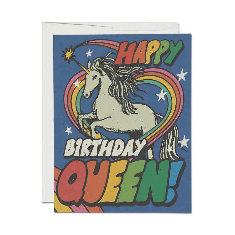 Unicorn Queen Birthday Card
