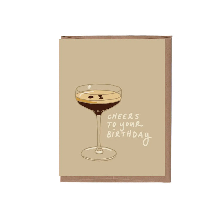 Espresso Martini Birthday Greeting Card