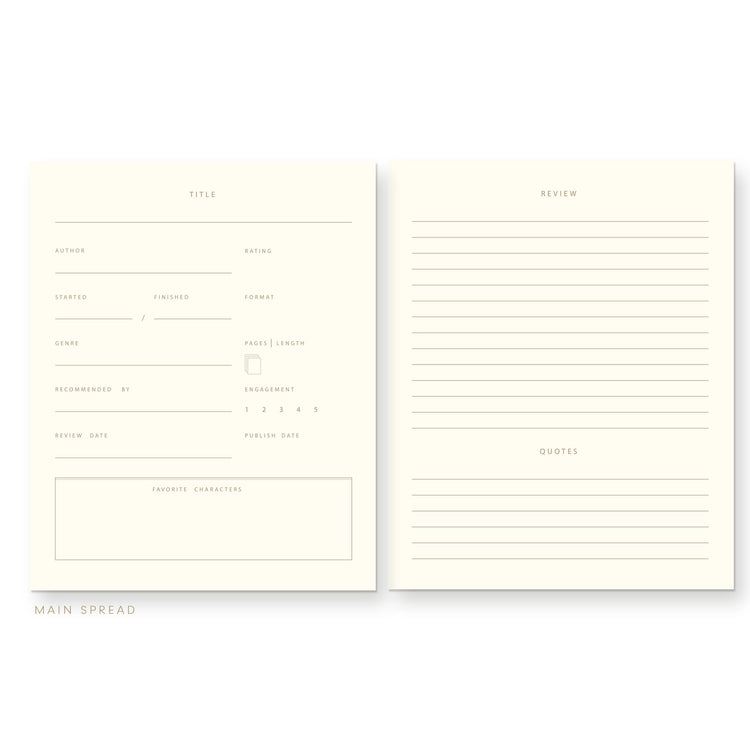 Bookmarked Book Log Journal