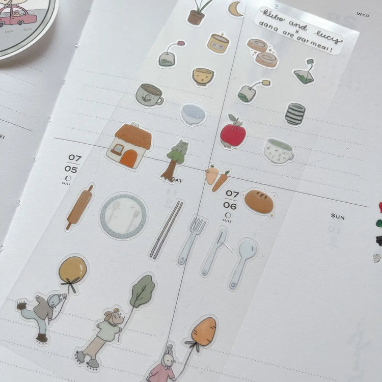 Tiny A Day with Friends Sticker Sheet