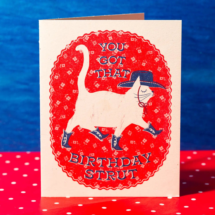 Birthday Strut Greeting Card