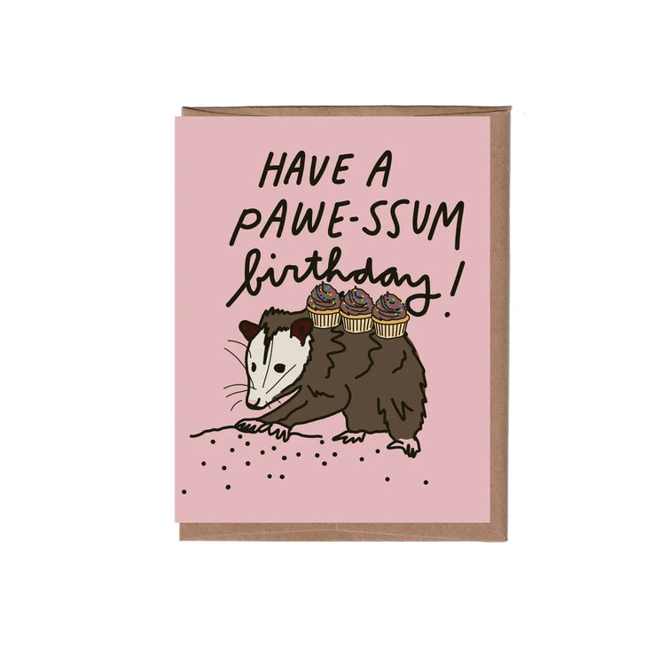 Paw-ssum Birthday Greeting Card