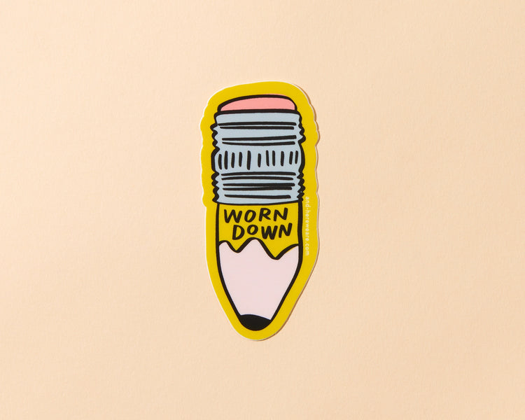 Worn Down Pencil Sticker
