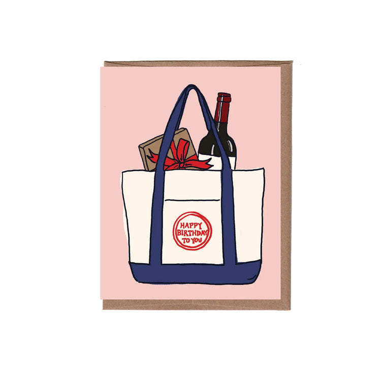 TJ Tote Birthday Greeting Card