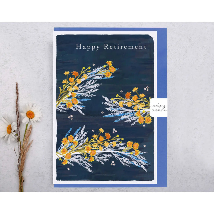 Happy Retirement Flowers Greeting Card