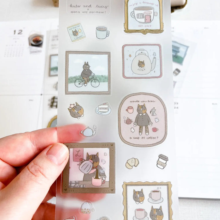 Lucy's Cafe Sticker Sheet