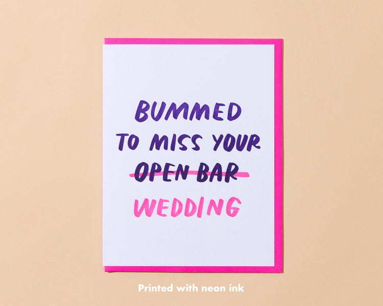 Open Bar Wedding Greeting Card