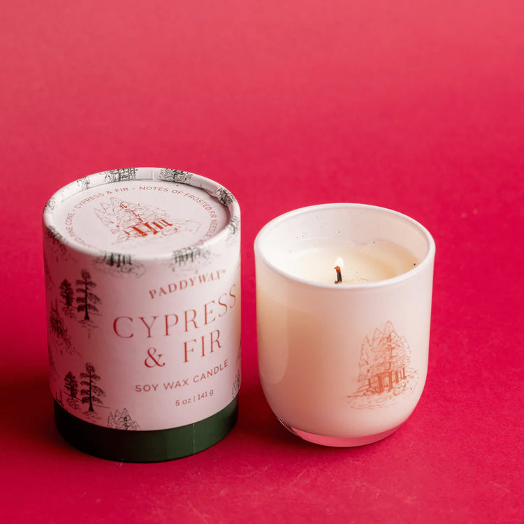 CYPRESS & FIR WHITE OPAQUE VESSEL