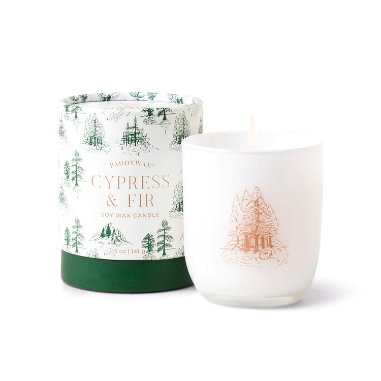 CYPRESS & FIR WHITE OPAQUE VESSEL