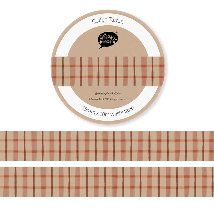 Coffee Tartan Washi Tape