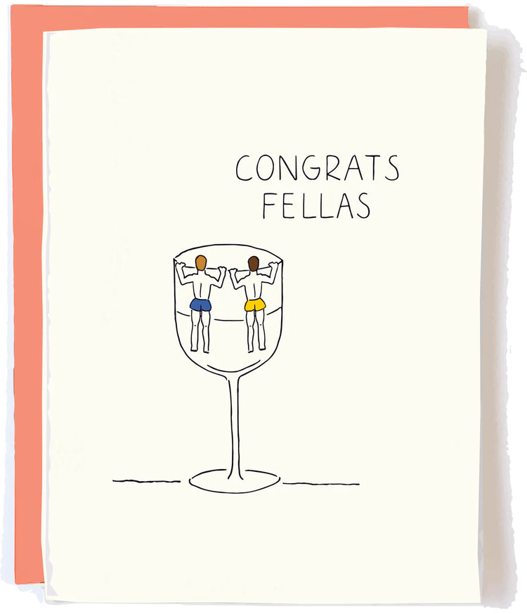 Congrats Fellas Wedding Card