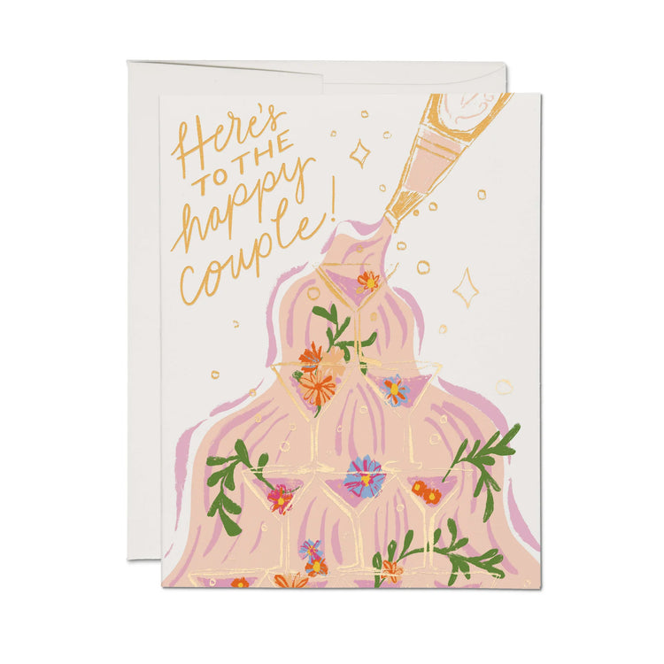 Champagne Fountain Greeting Card