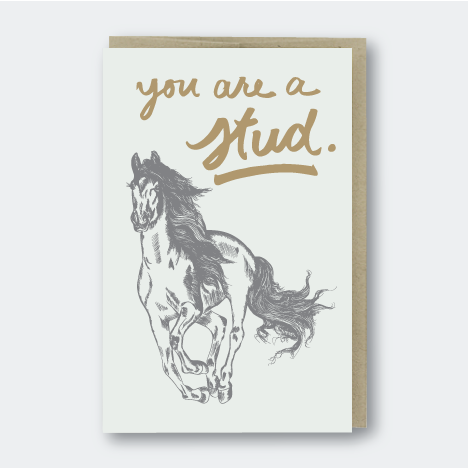You Are a Stud Greeting Card