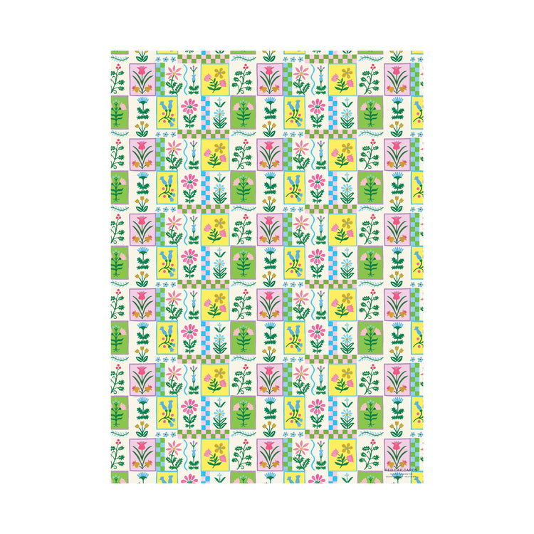 Retro Flower Wrapping Paper