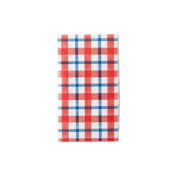Red & Blue Plaid Guest Towel