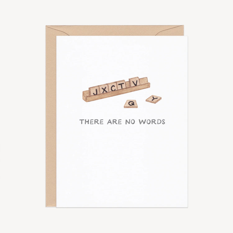 No Words Scrabble Sympathy Card