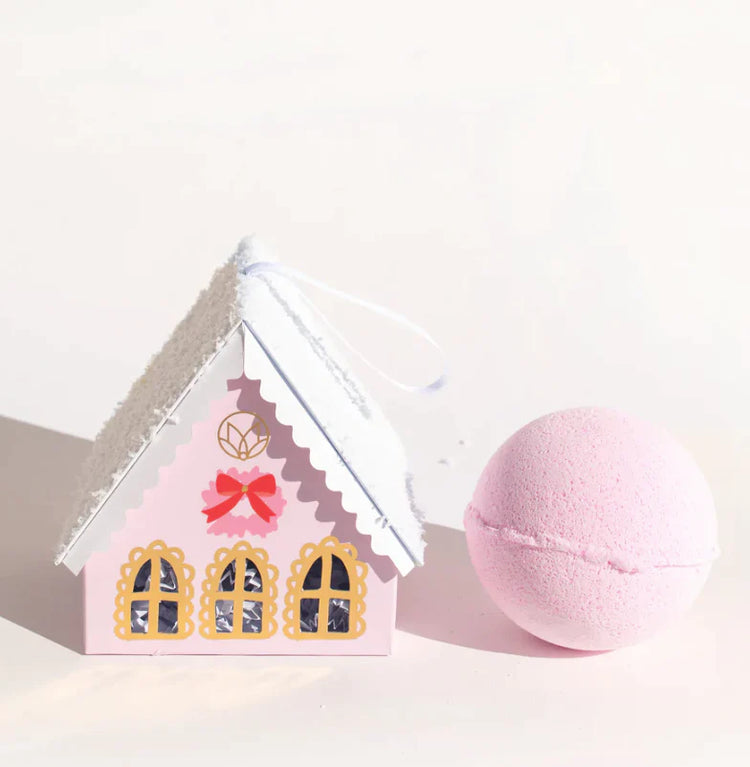 Pink Christmas Village Bath Balm Ornament