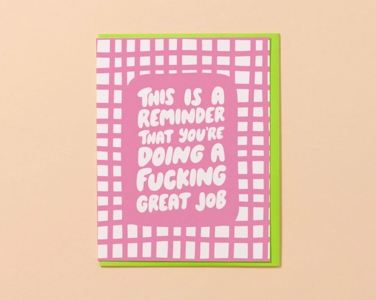 Doing a Great Job Card