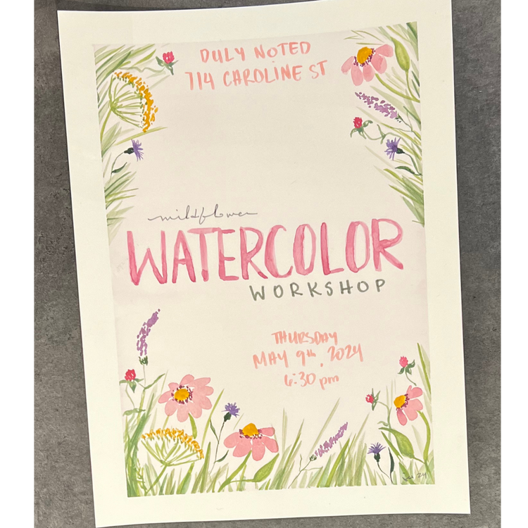 Watercolor Workshop - Thursday, May 9th