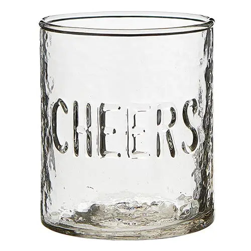 Cheers Hammered Drinking Glass