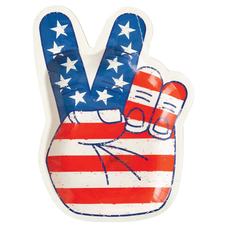 American Flag Peace Plate