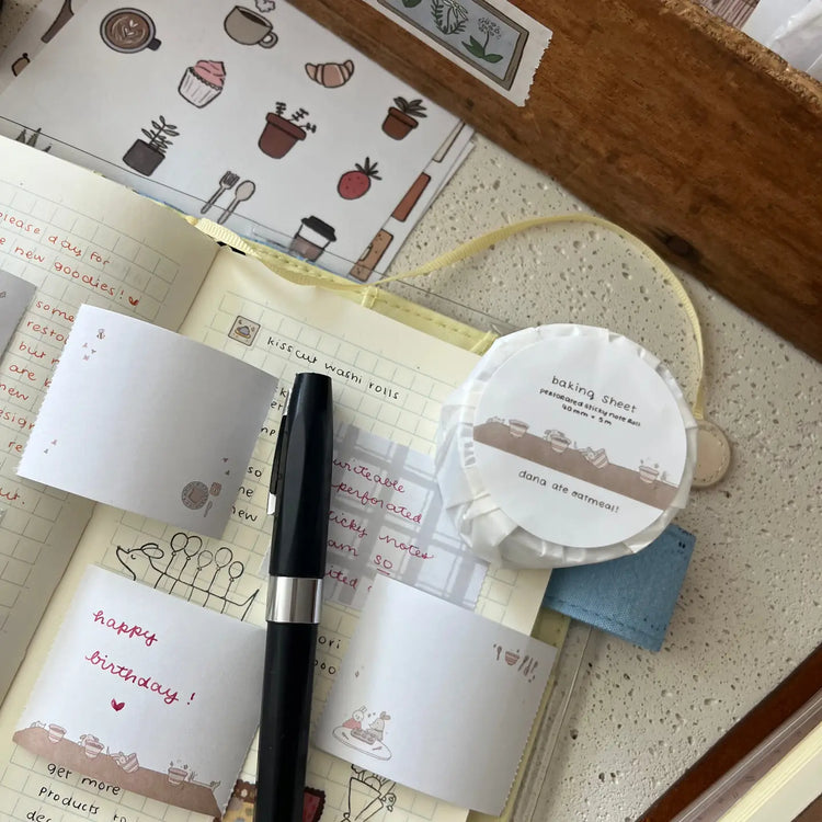 Baking Sheet Perforated Sticky Note Roll