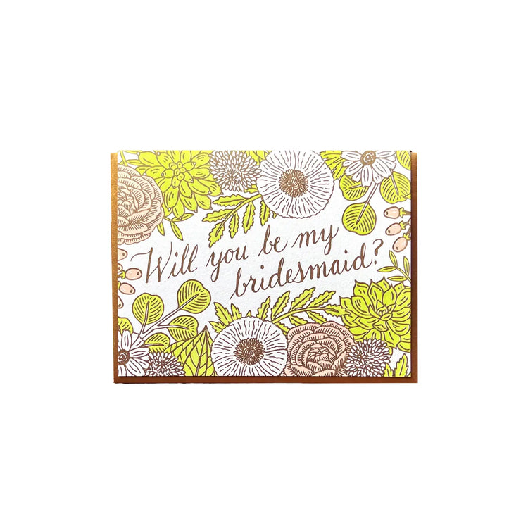 Floral Bridesmaid Greeting Card