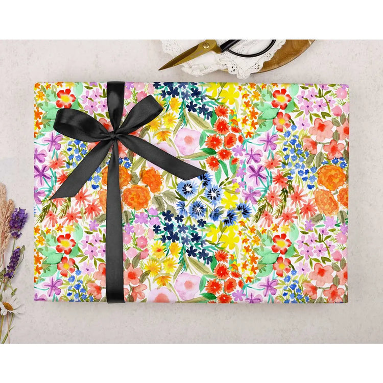 Bold Florals Wrapping Paper Sheet
