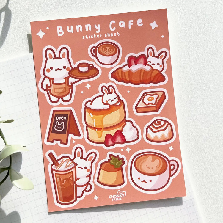 Bunny Cafe Sticker Sheet