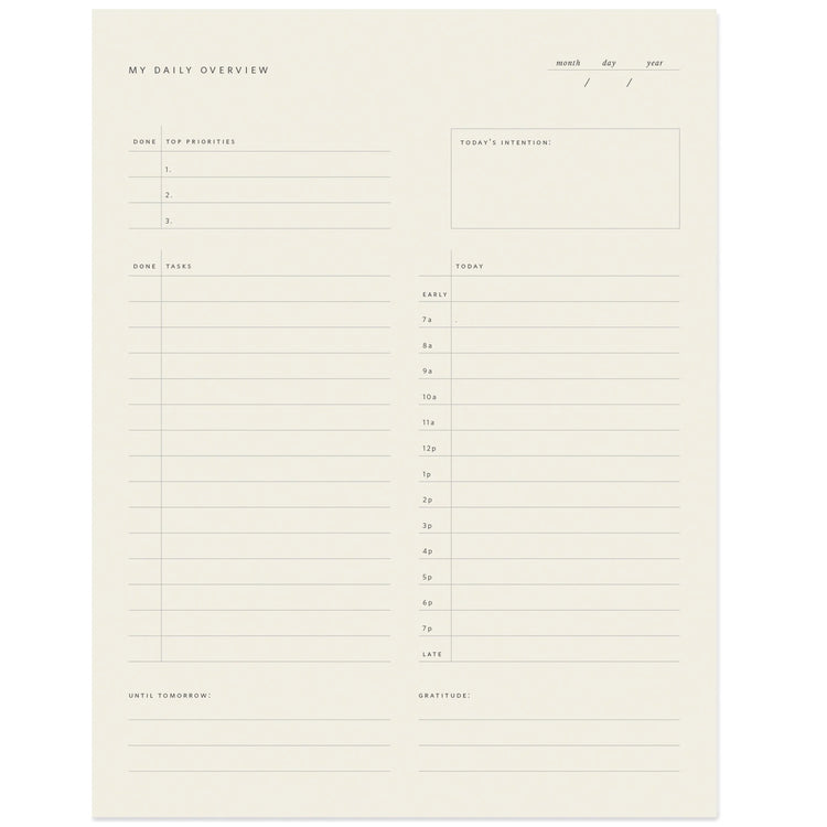 Daily Overview Notepad