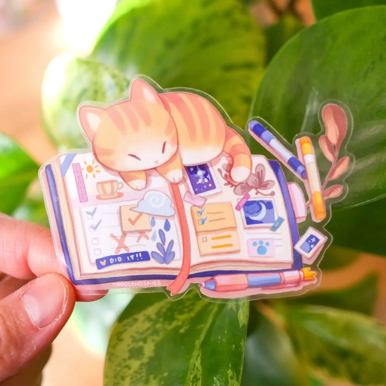 Kitten's Journal Sticker