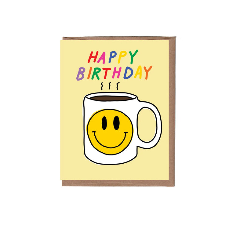 Smiley Mug Birthday Greeting Card