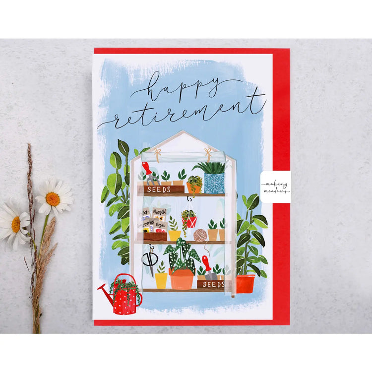 Retirement Greenhouse Greeting Card