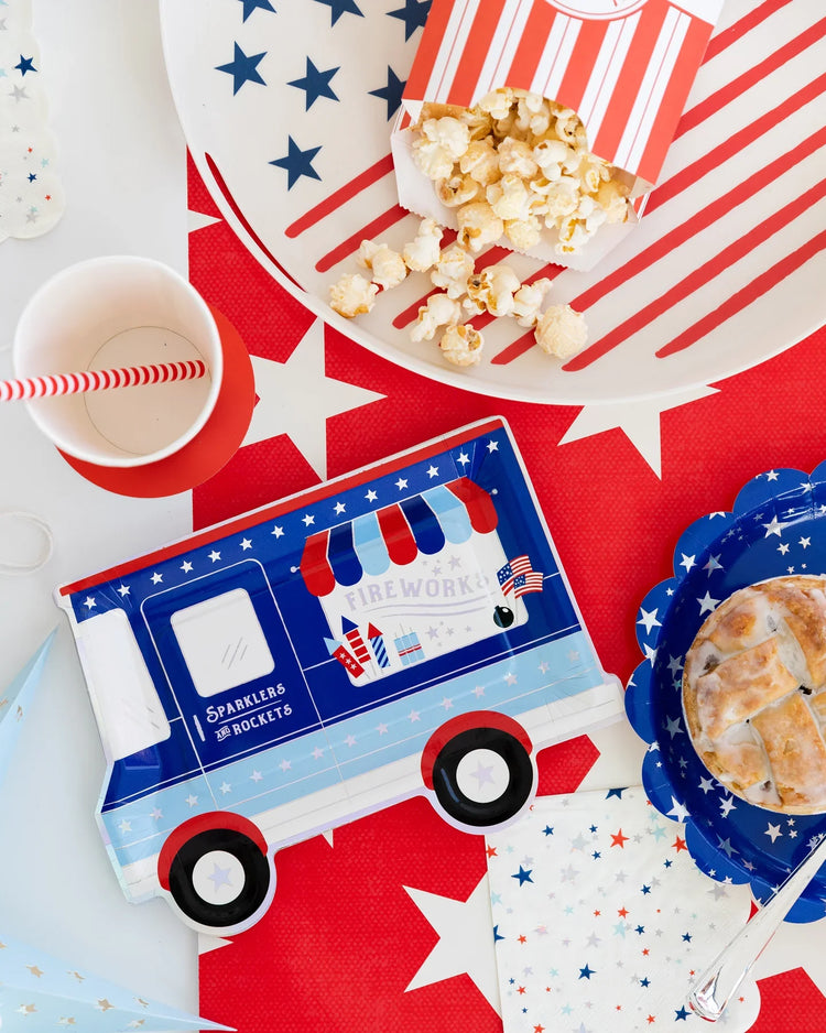 Firework Truck Shaped Plate