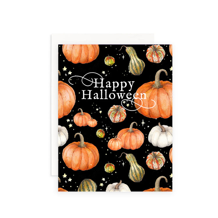 Midnight Pumpkin Halloween Card