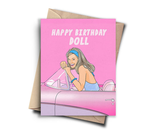 Happy Birthday Doll Greeting Card