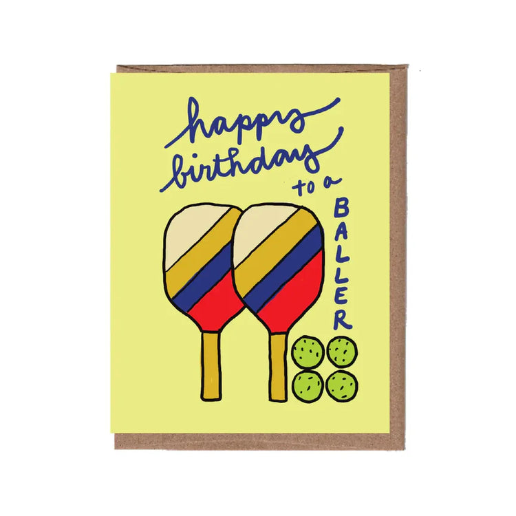 Pickleball Birthday Greeting Card