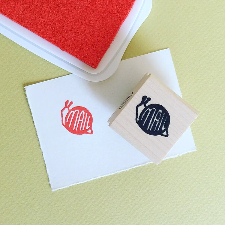Mini Snail Mail Rubber Stamp