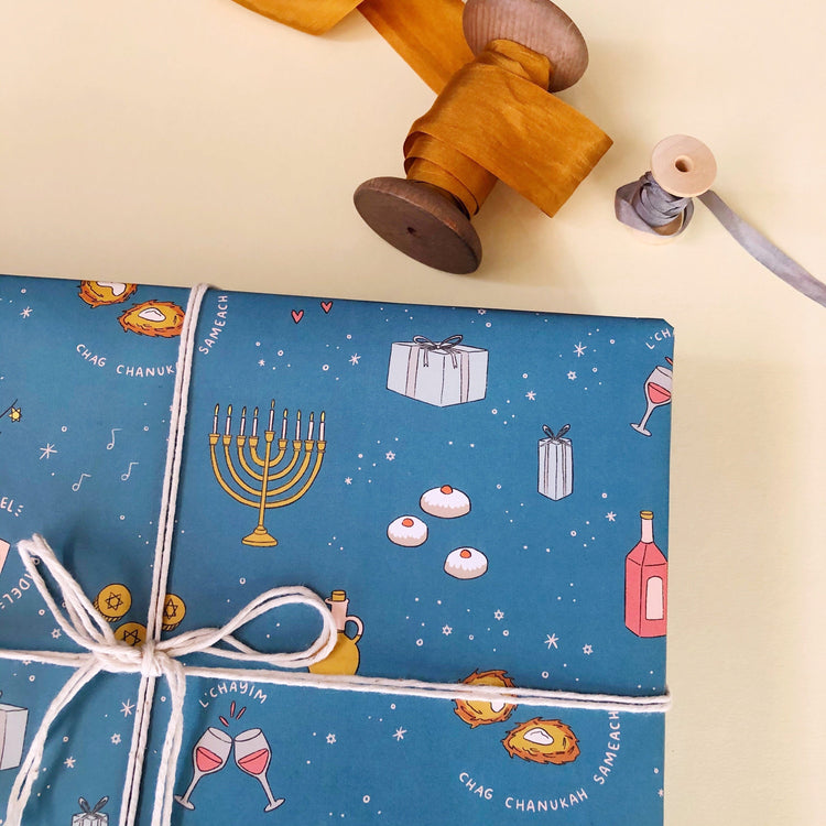 Hanukkah Party Wrapping Paper - 3 sheet roll