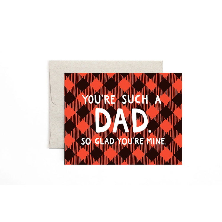 Father's Day Buffalo Plaid Greeting Card