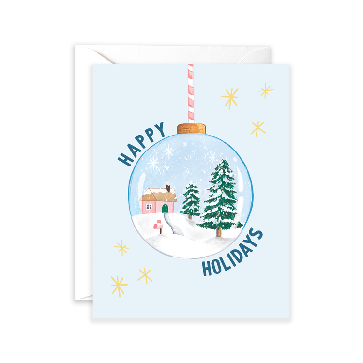 Holiday Snow globe Greeting Card