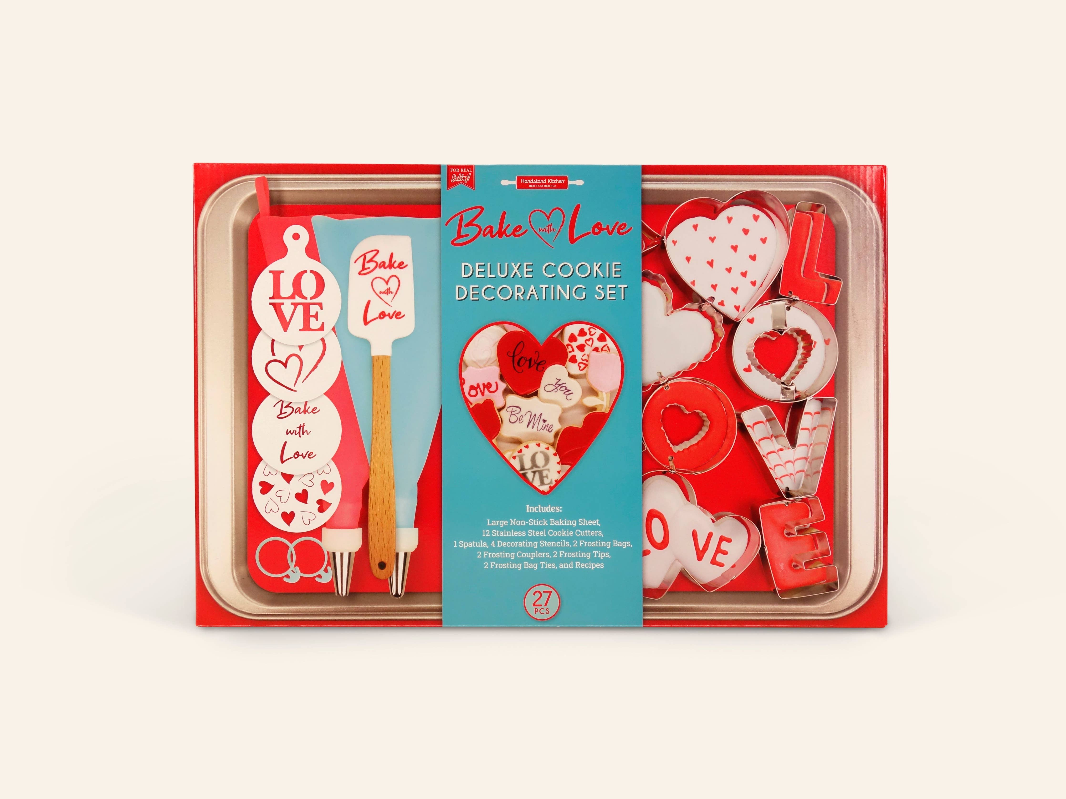 Handstand Kitchen Baked with Love 27-Piece Real Cookie Baking Set with Recipes