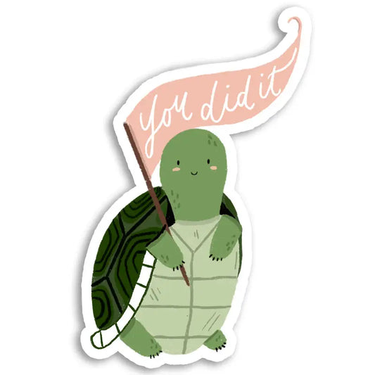 You Did It Turtle Sticker